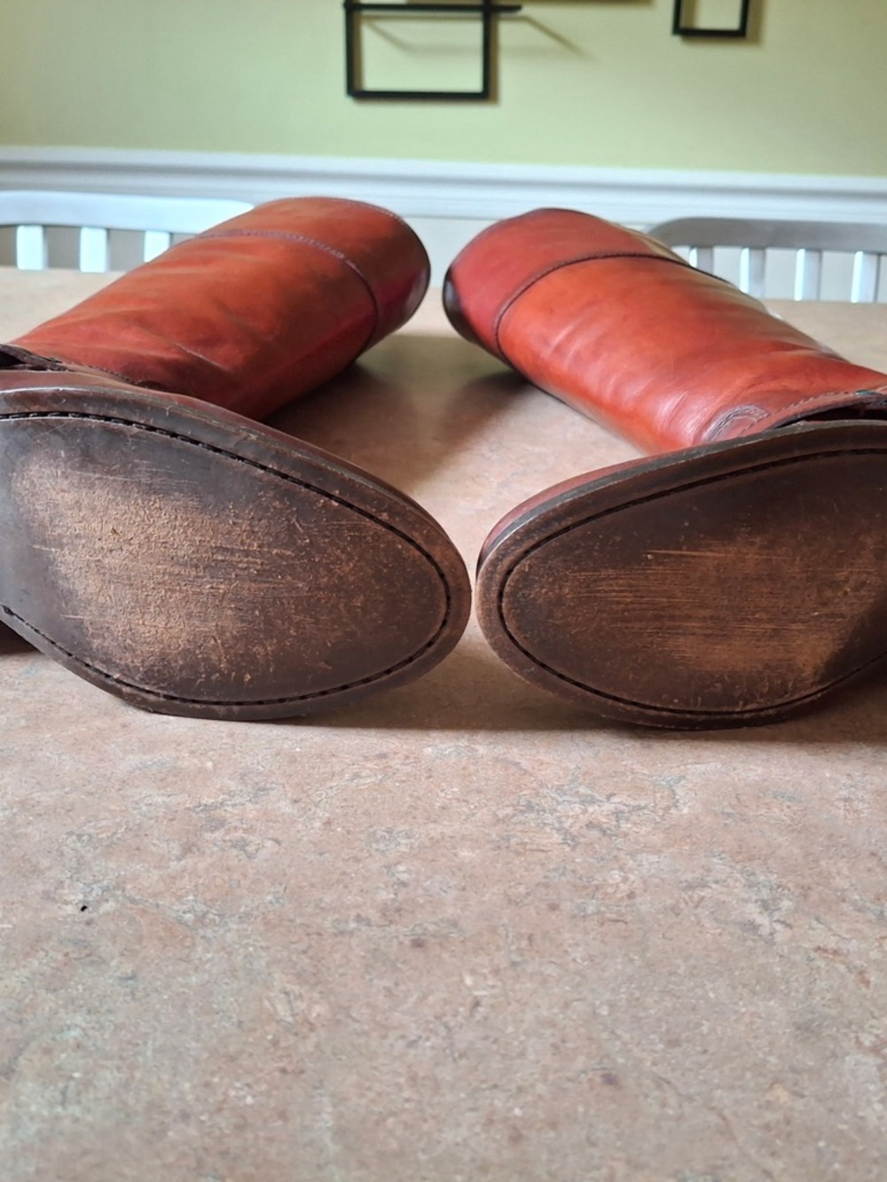 Frye Red-Brown Leather Riding Boots - Picture 7 of 9